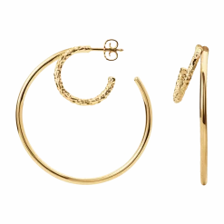 CAMILLE BRINCH STATEMENT TWIN ESSENTIA HOOPS FORGYLDT SØLV - STTEH-FG
