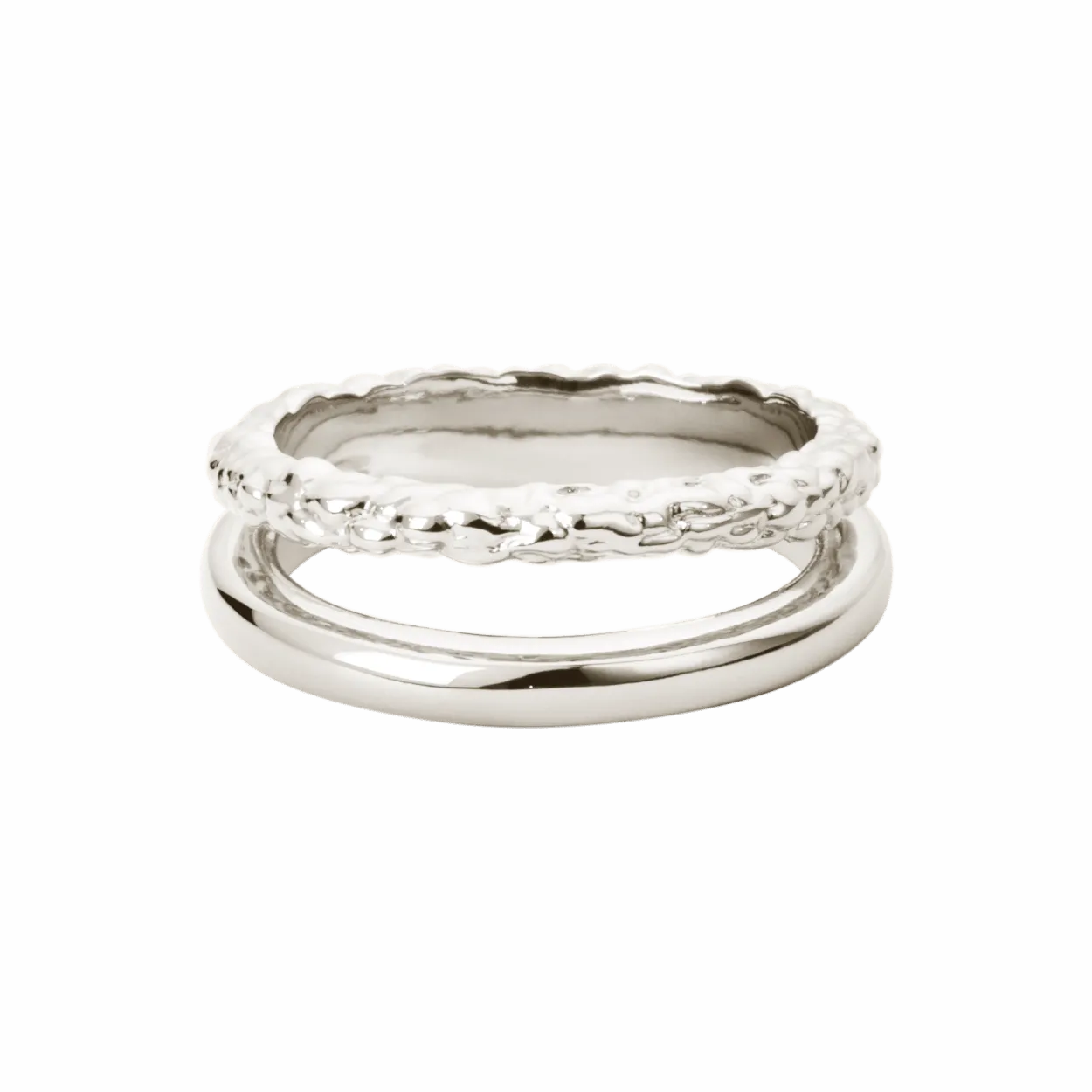 CAMILLE BRINCH TWIN ESSENTIA RING SØLV - TER