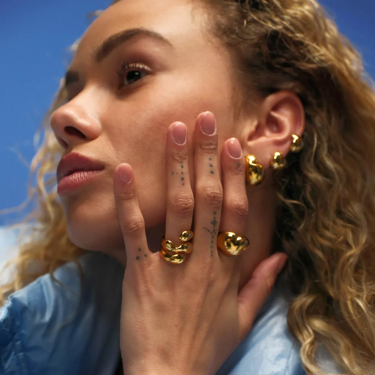 CAMILLE BRINCH TWISTY PUFFER RING FORGYLDT SØLV - TPUR-FG