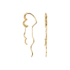 CAMILLE BRINCH WAVY SPARKLY HEART EARLINES ØRERINGE I FORGYLDT SØLV - WSPHE-FG