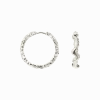 CAMILLE LARGE SHINY SPARKLY HOOPS ØRERINGE I SØLV - LSSPH