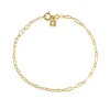CARRÉ ARMBÅND SØLV FORGYLDT LINK - FB 4328 16+1,5+1,5CM