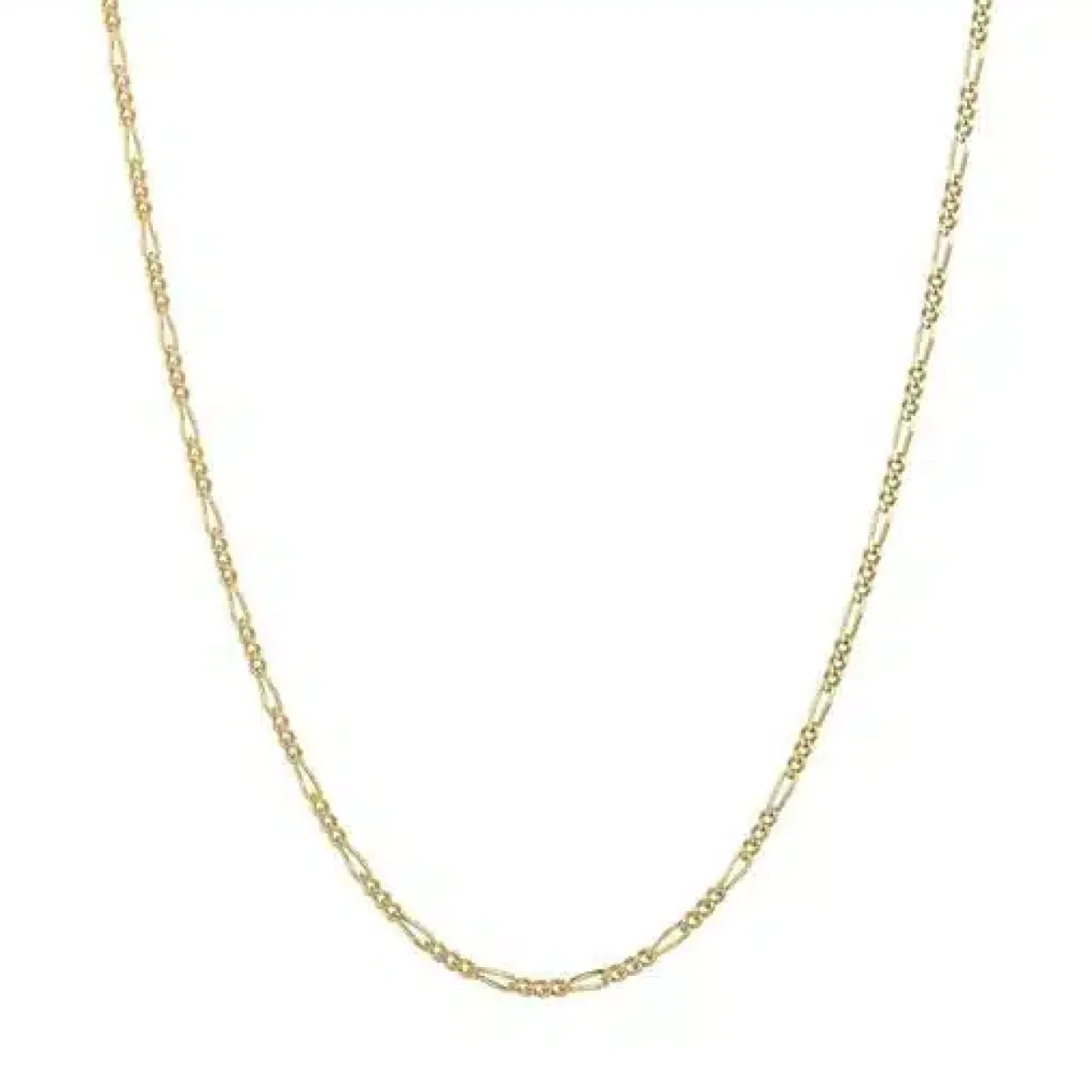 CARRÉ CHAIN GANG SØLV FORGYLDT HALSKÆDE - FC 4331 38+2CM