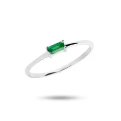 CARRÉ CONFETTI RING SØLV MED AGAT - SR 4158 GR