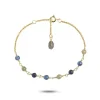 CARRÉ GEM CANDY ARMBÅND SØLV FORGYLDT - FB 4260 KYLBLA 16+1,5+1,5