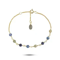 CARRÉ GEM CANDY ARMBÅND SØLV FORGYLDT - FB 4260 KYLBLA 16+1,5+1,5