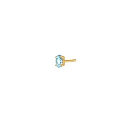 CARRÉ GEM CANDY ØRERING SØLV FORGYLDT BLÅ TOPAS - FS 4374 BT 1PC.
