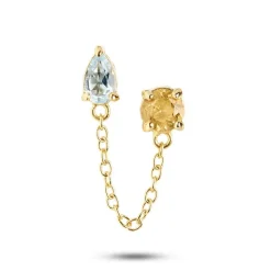 CARRÉ GEM CANDY ØRERING SØLV FORGYLDT - FS 4299 BTCI 1PC