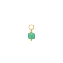 CARRÉ GEM CANDY VEDHÆNG SØLV FORGYLDT CHRYSOPRAS - FLH 4344 CR 1 PC