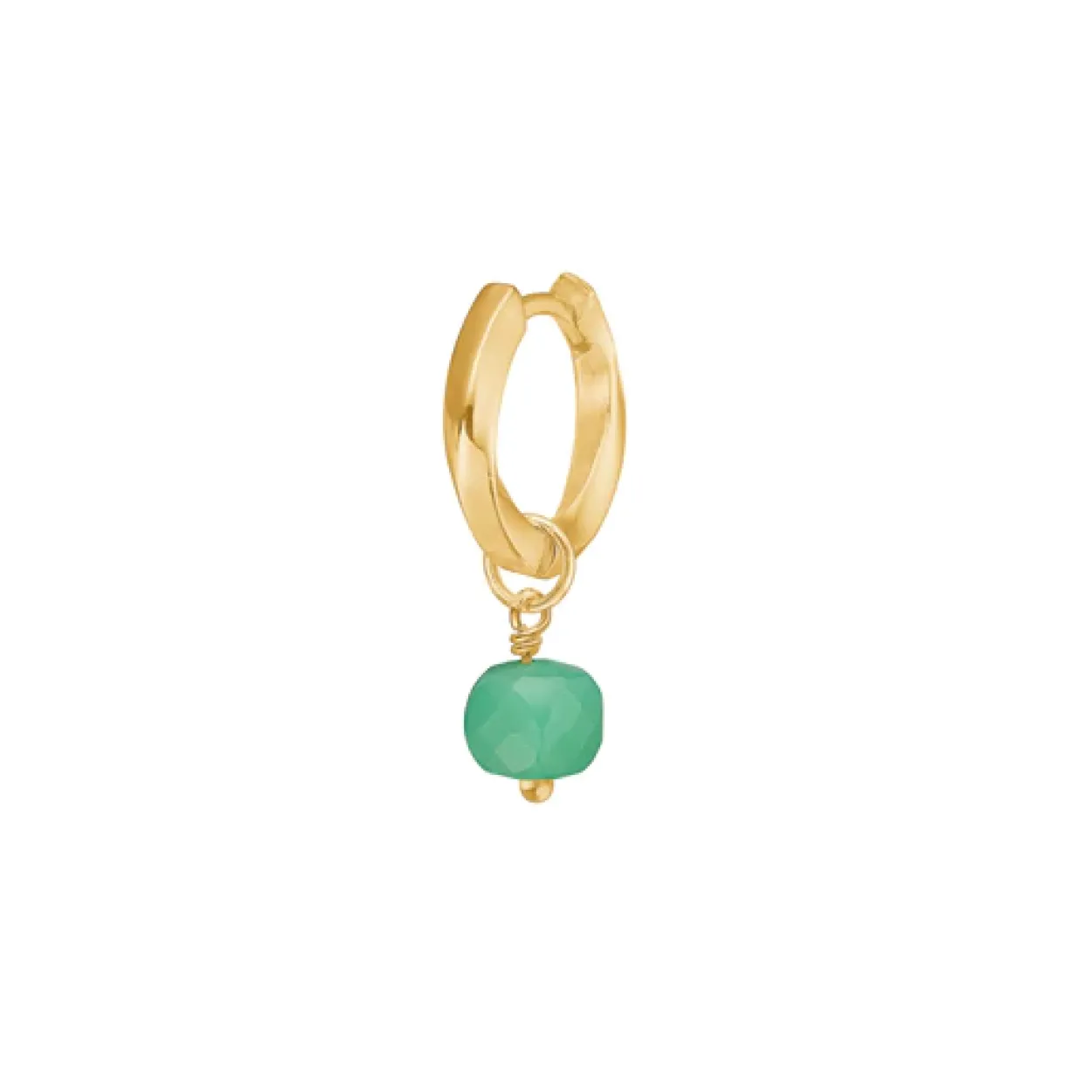 CARRÉ GEM CANDY VEDHÆNG SØLV FORGYLDT CHRYSOPRAS - FLH 4344 CR 1 PC