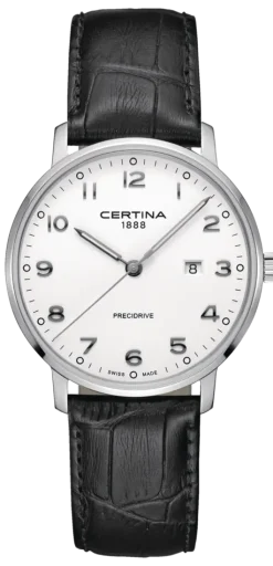 CERTINA DS CAIMANO STÅL SORT REM - C0354101601200