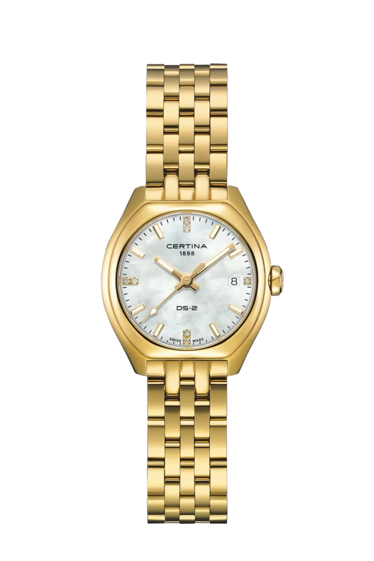 CERTINA DS 2 DAME GULD MED DIAMANTER - C0492103311600