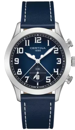 CERTINA DS PILOT BLÅ QUARTS STÅL - C0246171604200