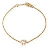 CHRISTOFFERSEN JEWELLERY ARMBÅND 14 KARAT GULD HJERTE MED 0,07 CARAT BRILLANTER - 9000152