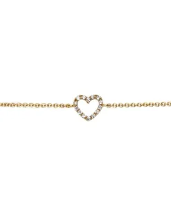 CHRISTOFFERSEN JEWELLERY ARMBÅND 14 KARAT GULD HJERTE MED 0,07 CARAT BRILLANTER - 9000152