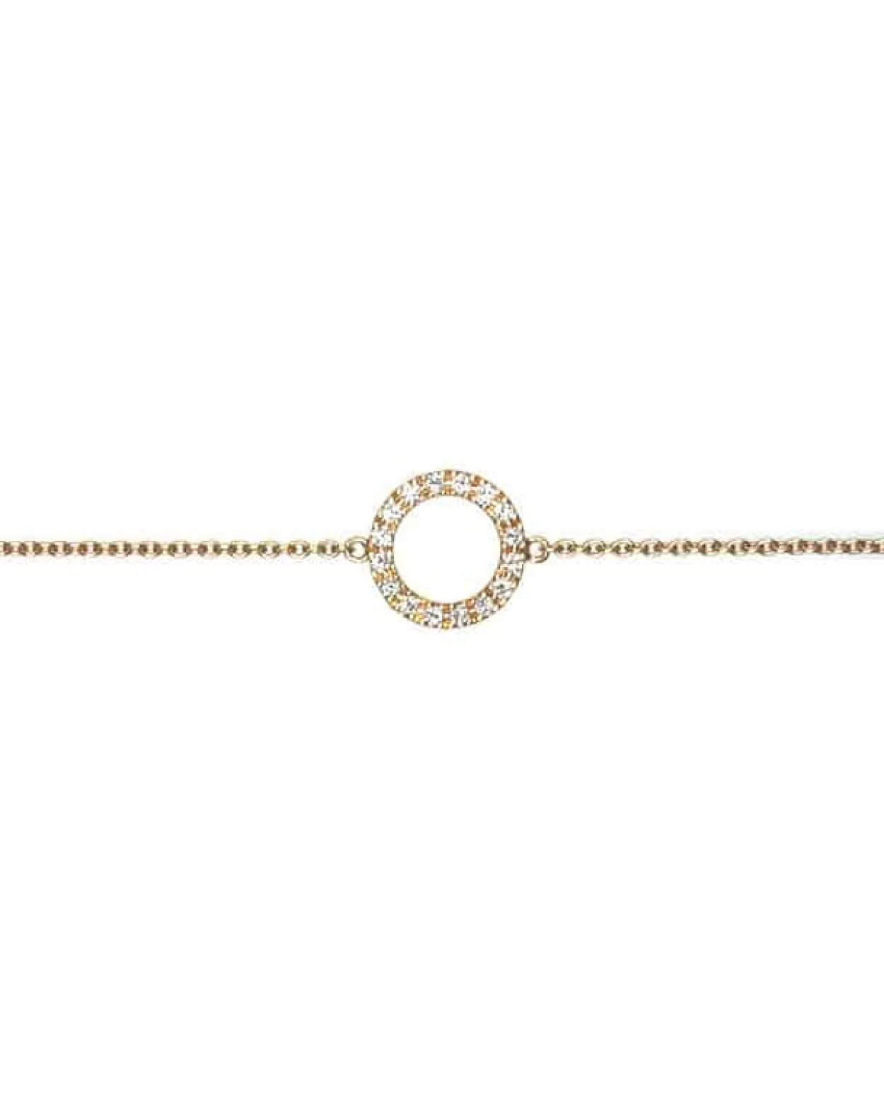 CHRISTOFFERSEN JEWELLERY ARMBÅND 14 KARAT GULD CIRKEL MED 0,13 CARAT BRILLANTER - 9000158