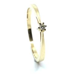 CHRISTOFFERSEN JEWELLERY CARLA RING 8 KARAT GULD MED BRILLANT 0,03 CT - 5001241-3