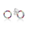 CHRISTOFFERSEN JEWELLERY CIRKEL ØRERINGE STIK SØLV RAINBOW - 3011025-6