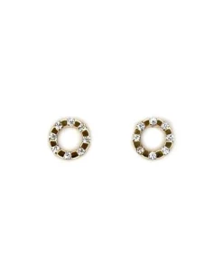 CHRISTOFFERSEN JEWELLERY CIRKEL ØRESTIKKER 14 KARAT GULD MED 0,125 CARAT BRILLANTER – 3000352