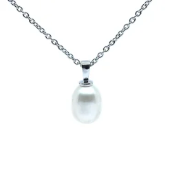 CHRISTOFFERSEN JEWELLERY HALSKÆDE SØLV MED PERLE - 4011237