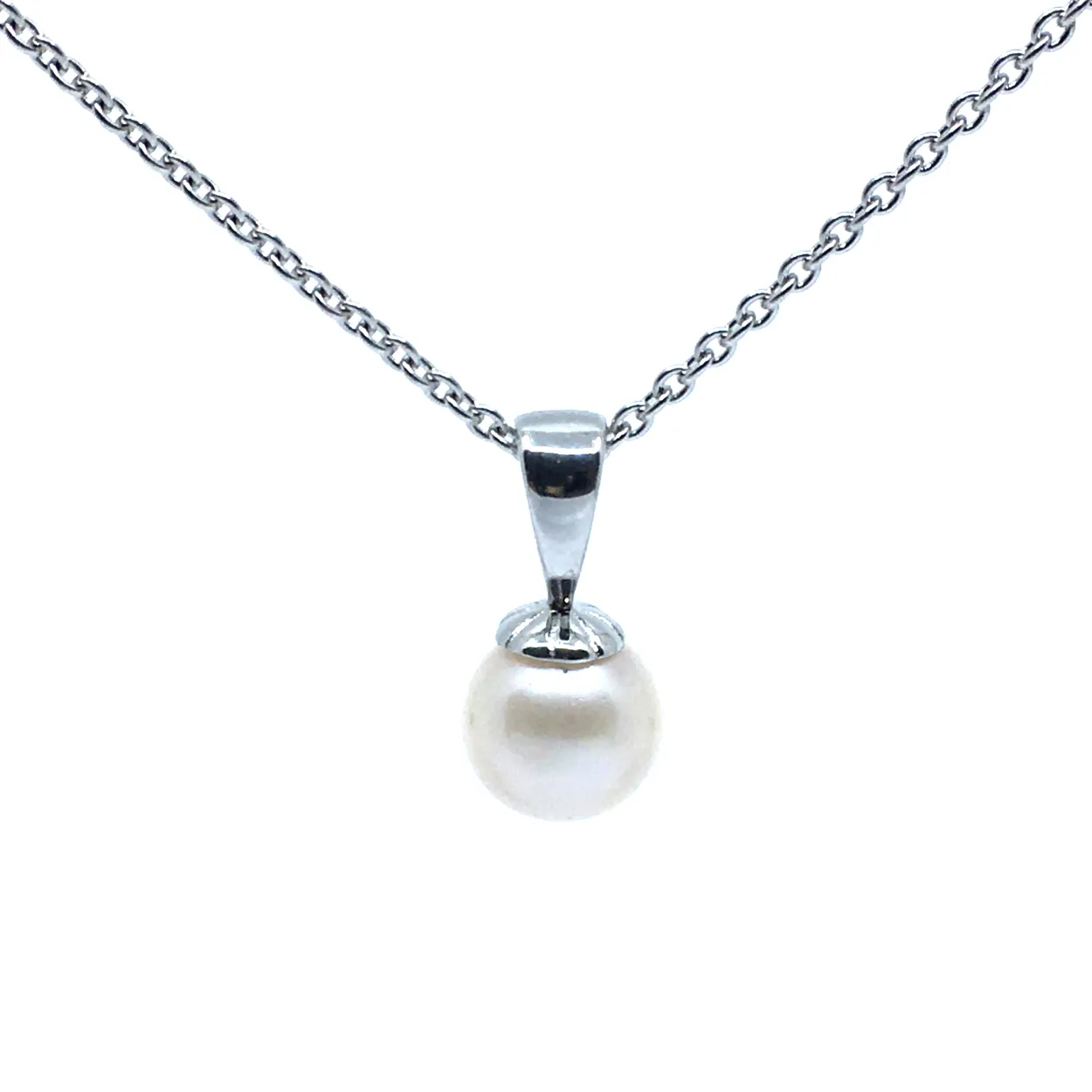 CHRISTOFFERSEN JEWELLERY HALSKÆDE SØLV MED FERSKVANDSPERLE - 4010340
