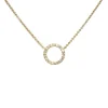 CHRISTOFFERSEN JEWELLERY HALSKÆDE 14 KARAT GULD CIRKEL MED 0,26 CARAT BRILLANTER – 2000182