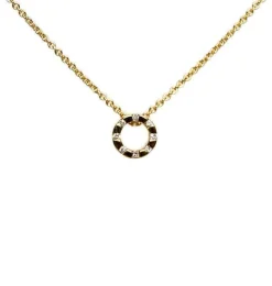 CHRISTOFFERSEN JEWELLERY HALSKÆDE 14 KARAT GULD CIRKEL MED 0,06 CARAT BRILLANTER – 2000121