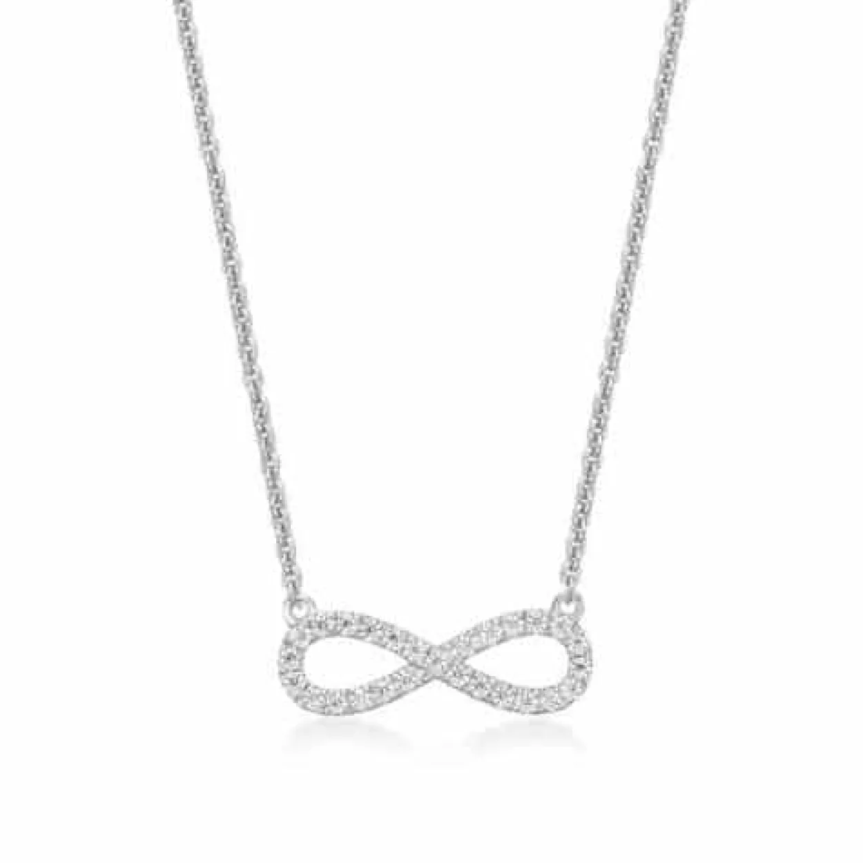CHRISTOFFERSEN JEWELLERY HALSKÆDE SØLV MED EVIGHEDSTEGN - 2070601