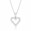 CHRISTOFFERSEN JEWELLERY HALSKÆDE HJERTE SØLV MED ZIRKONIA - 4510008