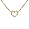 CHRISTOFFERSEN JEWELLERY HJERTE HALSKÆDE 14 KARAT GULD MED 0,23 CARAT BRILLANTER – 2000183