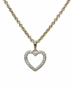 CHRISTOFFERSEN JEWELLERY HJERTE VEDHÆNG 14 KARAT GULD MED 0,10 CARAT BRILLANTER - 4500203G