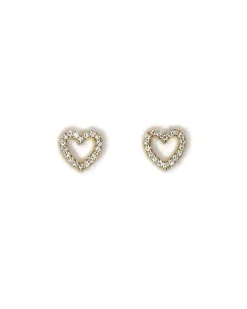 CHRISTOFFERSEN JEWELLERY HJERTE ØRESTIKKER 14 KARAT GULD MED 0,09 CARAT BRILLANTER - 3071281G