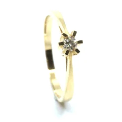 CHRISTOFFERSEN JEWELLERY 14 KARAT GULD CARLA RING MED BRILLANT 0,05 CT. W/SI - 5000153