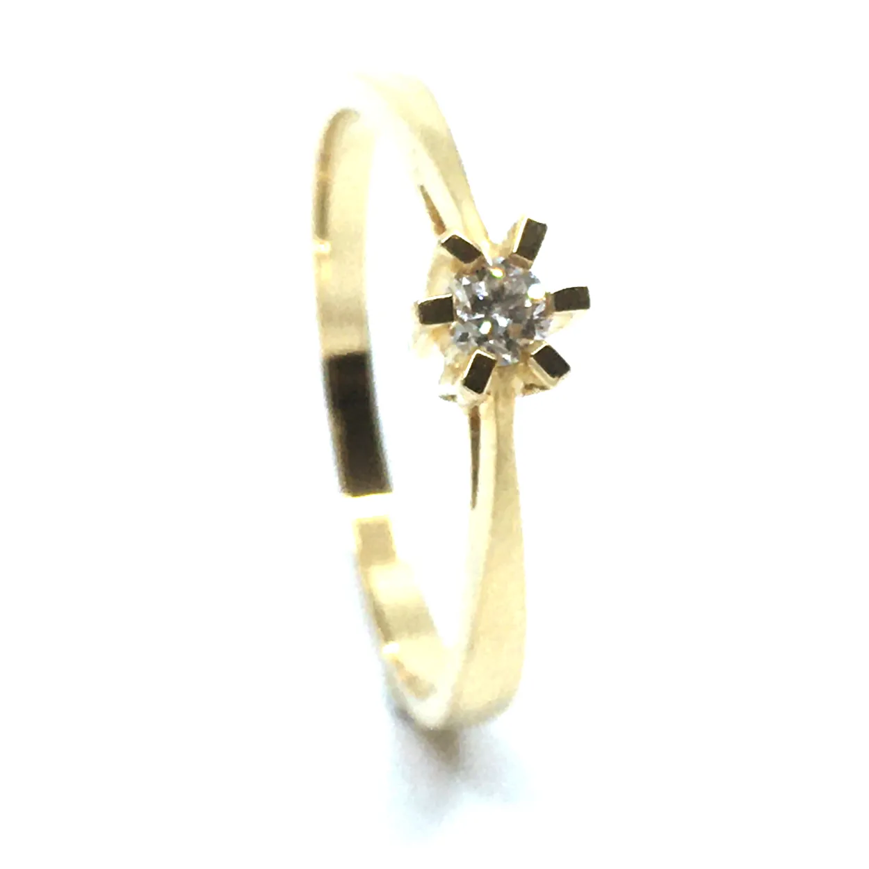 CHRISTOFFERSEN JEWELLERY 14 KARAT GULD CARLA RING MED BRILLANT 0,05 CT. W/SI - 5000153