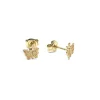 CHRISTOFFERSEN JEWELLERY ØRERINGE 8 KARAT GULD MED SOMMERFUGL - 3000104-3