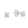CHRISTOFFERSEN JEWELLERY ØRERINGE SØLV FIRKANTET MED ZIRKONIA - 3010624