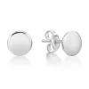 CHRISTOFFERSEN JEWELLERY ØRERINGE SØLV RUND PLADE 5 MM - 3010865