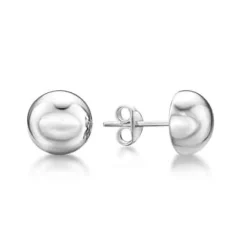 CHRISTOFFERSEN JEWELLERY ØRERINGE SØLV HALV KUGLE 8 MM - 3010759