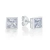 CHRISTOFFERSEN JEWELLERY ØRERINGE SØLV MED FIRKANTET ZIRKONIA - 3010175