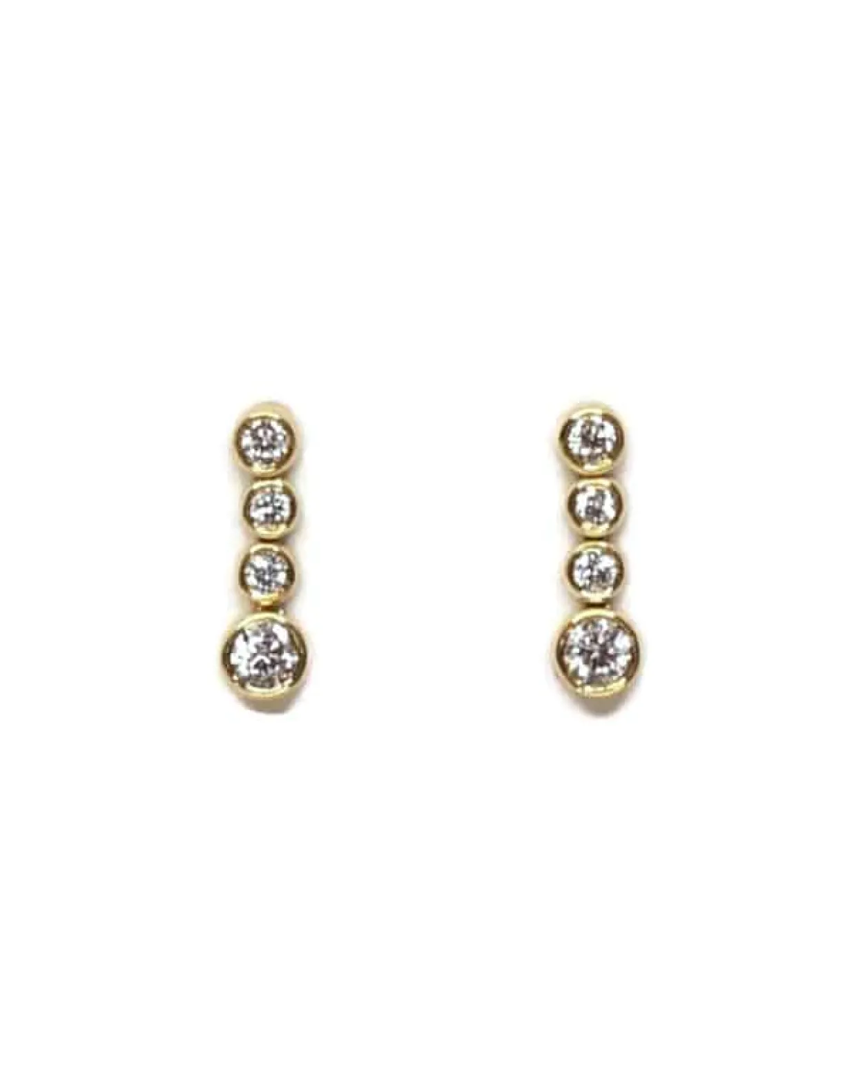 CHRISTOFFERSEN JEWELLERY ØRESTIKKER 8 KARAT GULD MED ZIRKONIA – 3071258-3