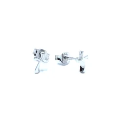 CHRISTOFFERSEN JEWELLERY ØRERINGE STIK MASSIV SØLV KORS STØRRELSE 8X5 MM - 3070666