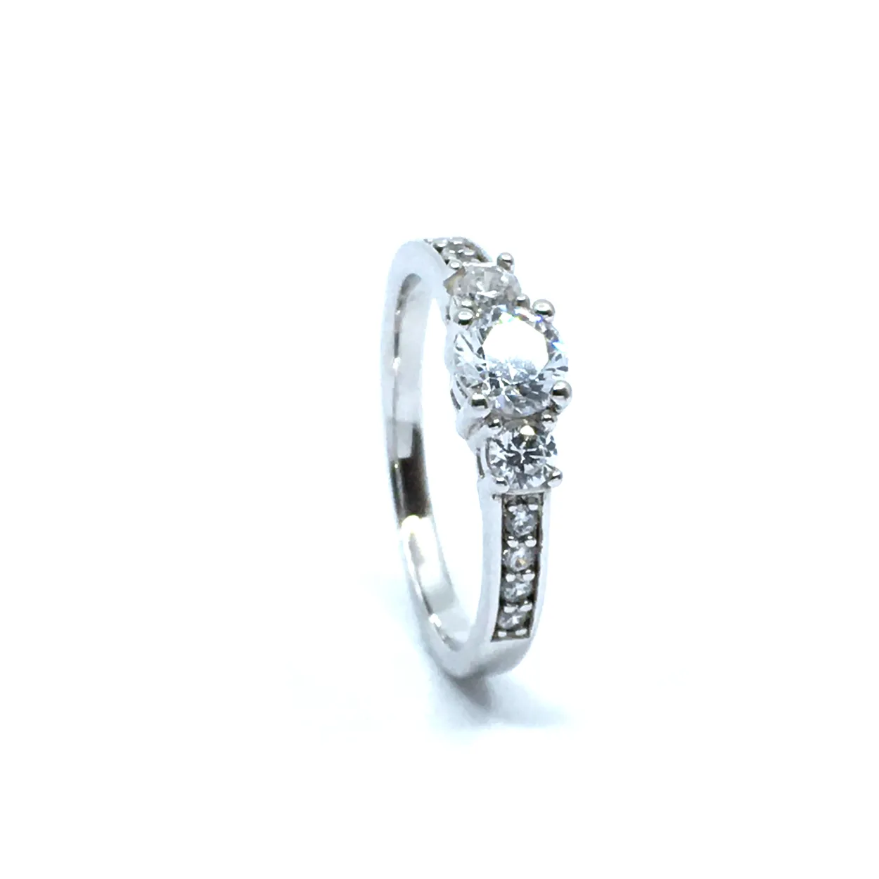 CHRISTOFFERSEN JEWELLERY SØLV RING RHODINERET BLINK BLINK MED SYNTETISKE ZIRKONIA - 5010409
