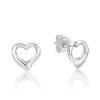 CHRISTOFFERSEN JEWELLERY SØLV ØRERINGE MED HJERTE - 3070165