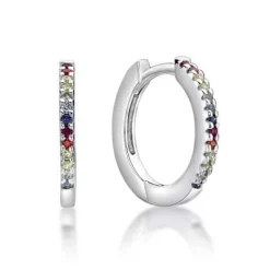 CHRISTOFFERSEN JEWELLERY SØLV KNÆK CREOL RAINBOW - 3770942-6