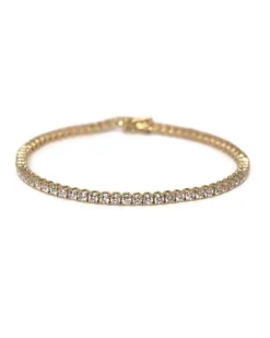 CHRISTOFFERSEN JEWELLERY TENNISARMBÅND 14 KARAT GULD MED 3,54 CARAT BRILLANTER – 9000011