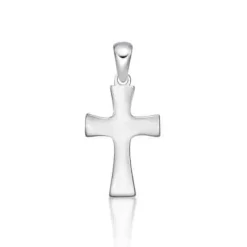 CHRISTOFFERSEN JEWELLERY VEDHÆNG KORS MASSIV SØLV 18X10 MM BUET - 4710101