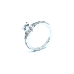 CHRISTOFFERSEN JEWLLEZRY SØLV RING RHODINERET MED SYNTETISKE ZIRKONIA- 5070776