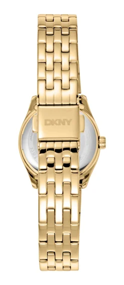 DKNY LOGO UR DAME GULD FAVRET MED LÆNKE - DK1L126M0055