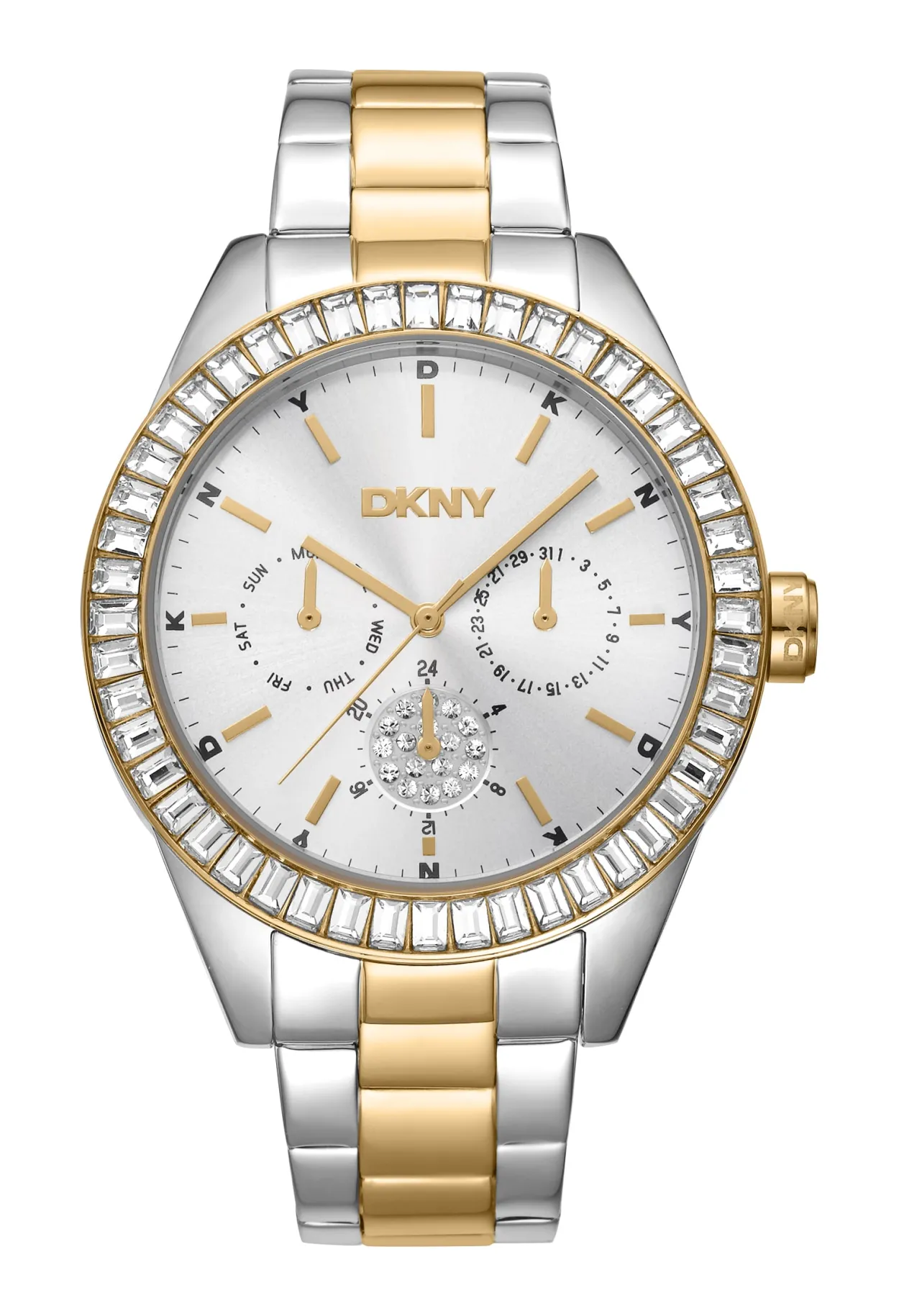 DKNY NOLITA MULTI GLITZ UR DAME STÅL OG GULD FARVET MED LÆNKE - DK1L027M0075