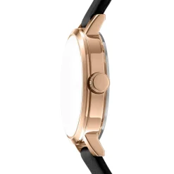 DKNY SOHO GLITZ UR DAME ROSA KASSE MED SORT LÆDERREM - DK1L038L0035